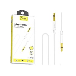 Cabo de Áudio AUX Foneng BM23 3,5mm to 3,5mm 1m Branco